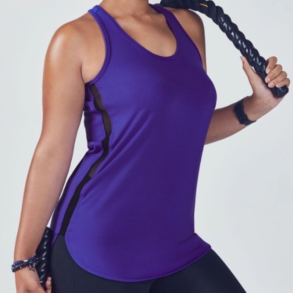 Fabletics purple and black tank